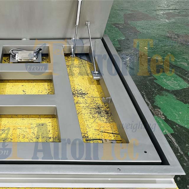 600kg~1500kg Manual Lift-up Stainless Steel Platform Scale, Flip-up Floor Scale