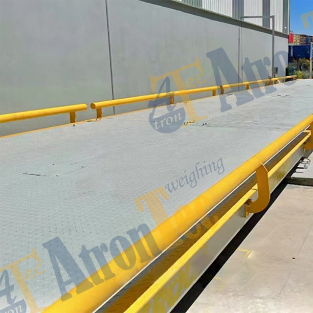 80t and 3*18m Analog Truck Scale with side rails,Weighbridges with steel ramps