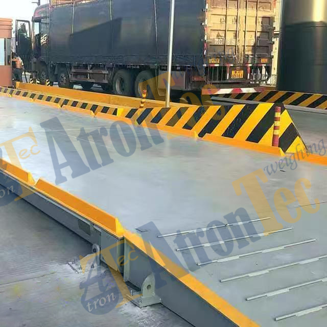 80t and 3*18m Analog Truck Scale with side rails,Weighbridges with steel ramps