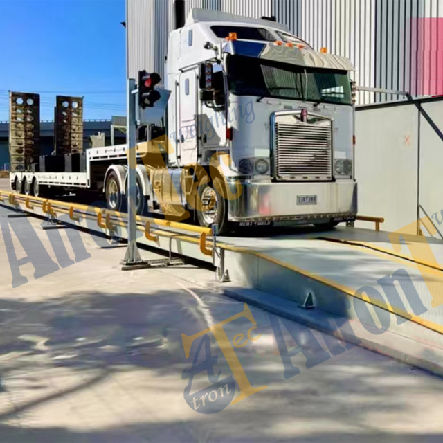 80t and 3*18m Analog Truck Scale with side rails,Weighbridges with steel ramps
