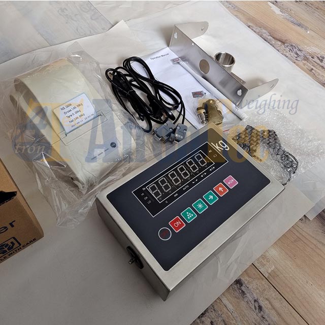 C12 Stainless Steel Weighing Indicator with Label Barcode Printer, WIFI Label Printing Weight Indicator