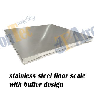 Stainelss Steel Floor Scale,1m*1m Double-layer Floor Weighing Scale with Buffer Design