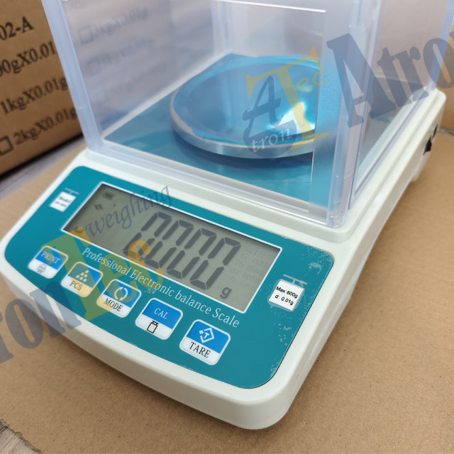 600g*0.01g Electronic Balance Scale with Windshied,Professional Electronic Balance